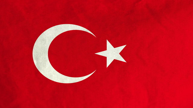 Close up of Flag of Turkey