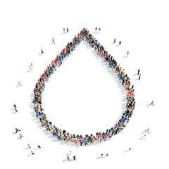 people  shape  drop water icon