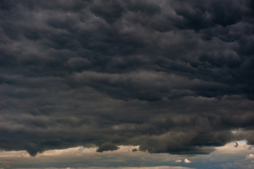 black clouds in the sky
