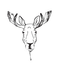 moose head stylized image