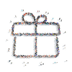 people  shape  gift icon