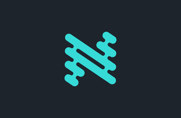 N logo design. Line logo. Creative logo. N letter