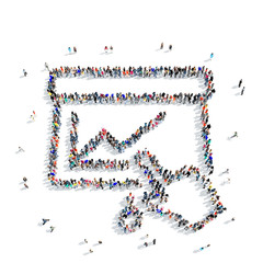 people  graph business icon