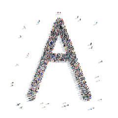 people  letter alphabet icon