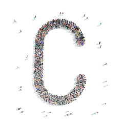 people  letter alphabet icon