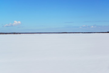 Ivankovskoye Reservoir in Tver region, Russia