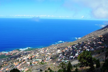 Fototapeta na wymiar Landscape from La Palma mountains.Canary Island. Spain.