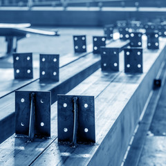 Steel factory stacked steel