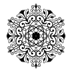 Fototapeta premium Black Forged Round Ornament