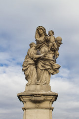 Statue of St. Anna on the Charles Bridge in Prague