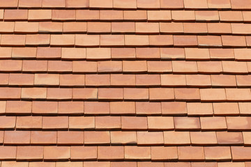 Square orange roof tile for pattern