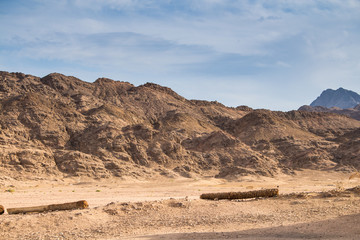 Rocks and mountains in the desert, Egypt