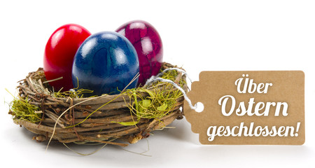 Über Ostern geschlossen