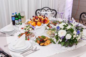 wedding Fruits at banquet table