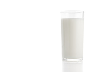 Glass of milk isolated