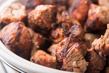 Closeup of grilled meat