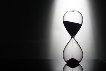 hourglass on the background