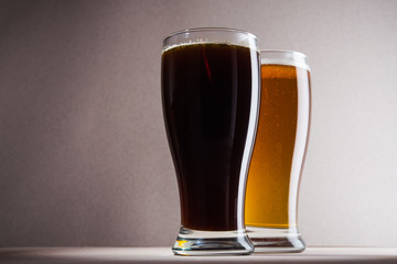 Glass of dark beer