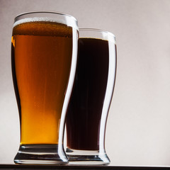 Two glasses of beer