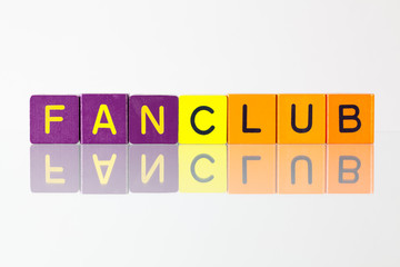 Fanclub - an inscription from children's blocks