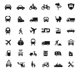 Symbole Verkehrsmittel