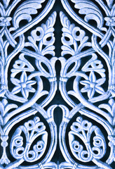 floral pattern with ancient and oriental elements. Computer collage.