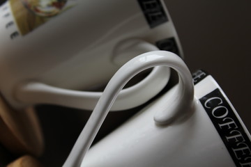 Cup of hot black coffee- close up