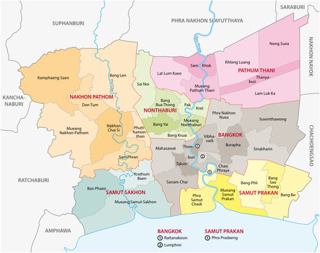 Bangkok Metropolitan Region Map