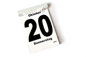 20. Oktober 2016