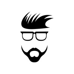 abstract hipster guy retro vector design template