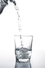 Poured water