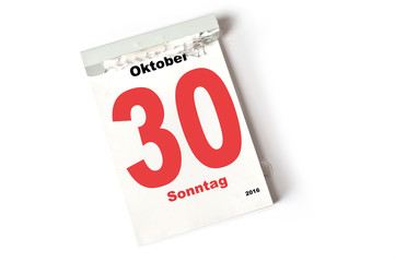 30. Oktober 2016