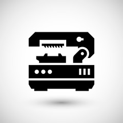 Metal cutting machine icon
