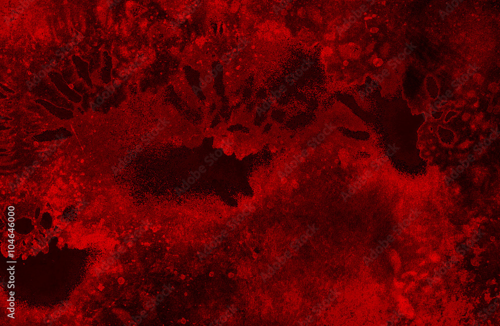 Poster beautiful ornament and color spots on background. red color.