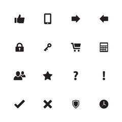 black simple flat miscellaneous icon set 2 for web design, user interface (UI), infographic and mobile application (apps)