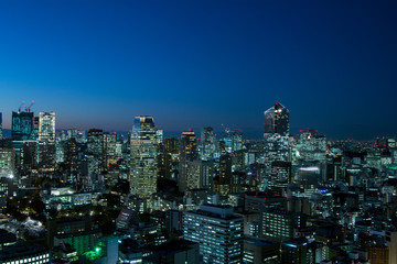 東京の摩天楼夕景・夜景