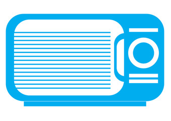 microwave blue Icon. microwave Icon Vector