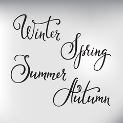 Vector Lettering seasons set