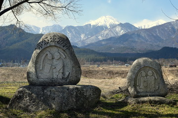 安曇野　常念道祖神