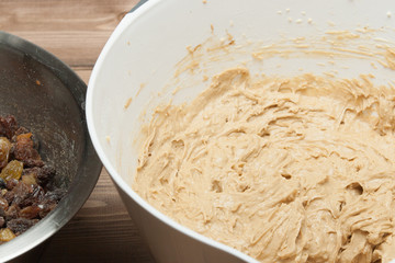 Cooking Process Of Traditional Christmas Almond Fruit Cake