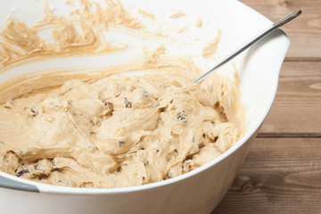 Cooking Process Of Traditional Christmas Almond Fruit Cake