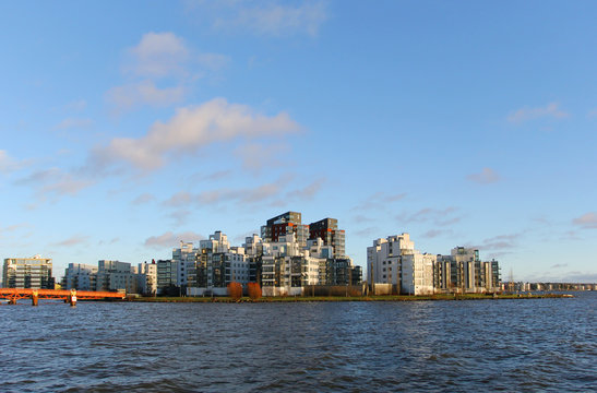 The view to the living district in the Vesteras city in Sweden