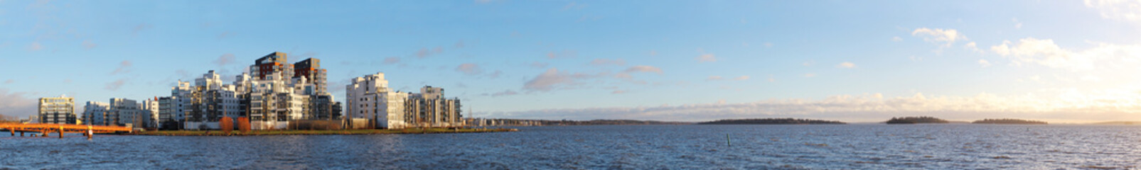 The view to the living district in the Vesteras city in Sweden