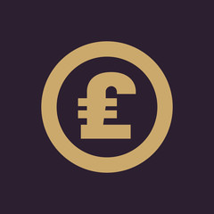 The pound sterling icon. Cash and money, wealth, payment symbol. Flat