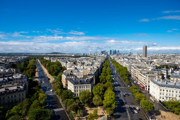 Frankreich, Paris, Blick vom Arc de Triomphe zum Eiffelturm
