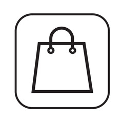 Thin Line Shopping Bag Icon Illustration design