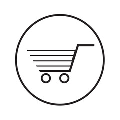 Thin Line Shopping Cart Icon Illustration design