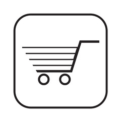 Thin Line Shopping Cart Icon Illustration design