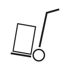 Thin Line Handcart Icon Illustration design