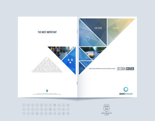 Brochure template layout, cover design annual report, magazine,